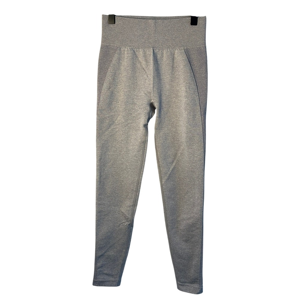 Gymshark Women's Flex High‎ Waisted Seamless Leggings Gray Spellout NO SZ TAG
